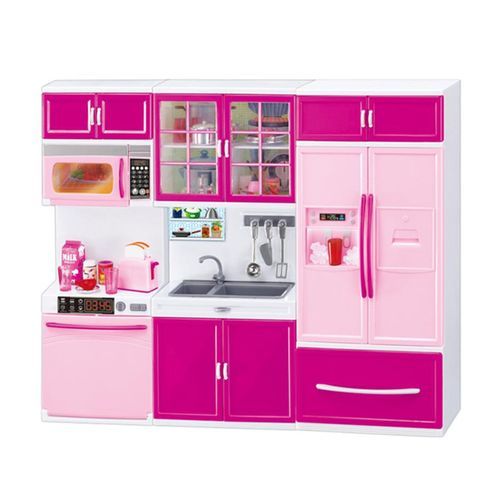 Simulation Kitchen Cabinets Set Toys Girls Dollhouse