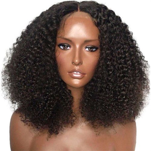 Short Curly Hair Wig  Afro Bun Hair Piece For Ladies