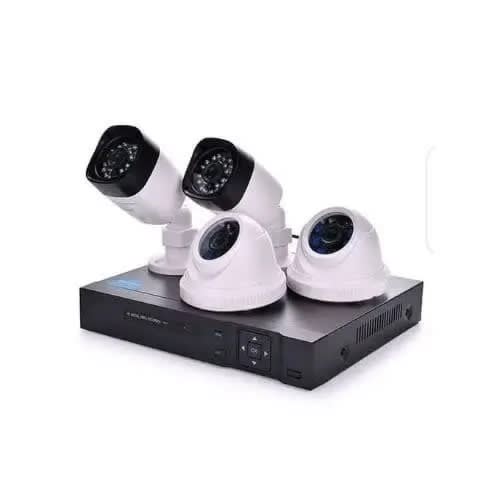 4 Channels Ahd Dvr 1080p And 2indoor + 2outdoor Camera's 2mp With Internet Access