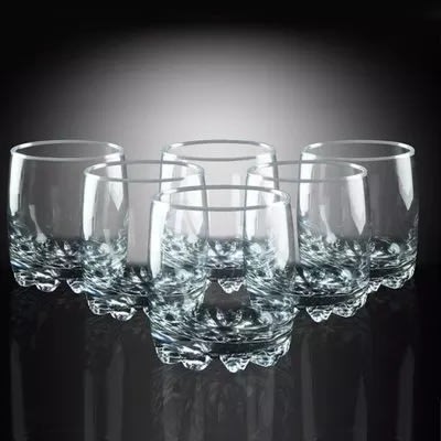 Whisky & Brandy Glass Cup Set - 6 Pieces