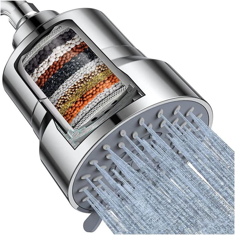 Cross-border filter shower head shower filter element removes chlorine filter impurity shower head 3-function 15-stage filter top spray