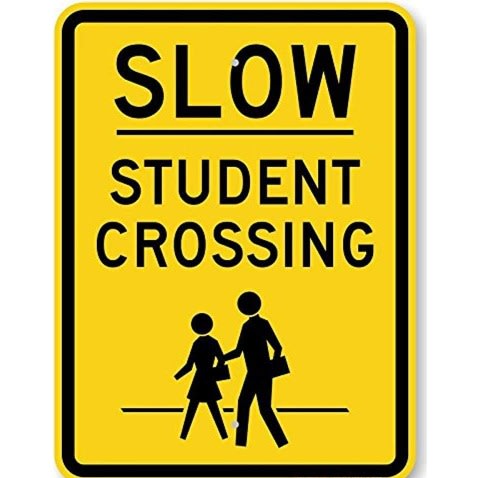 Slow Children Crossing Aluminum Reflective Safety Sign