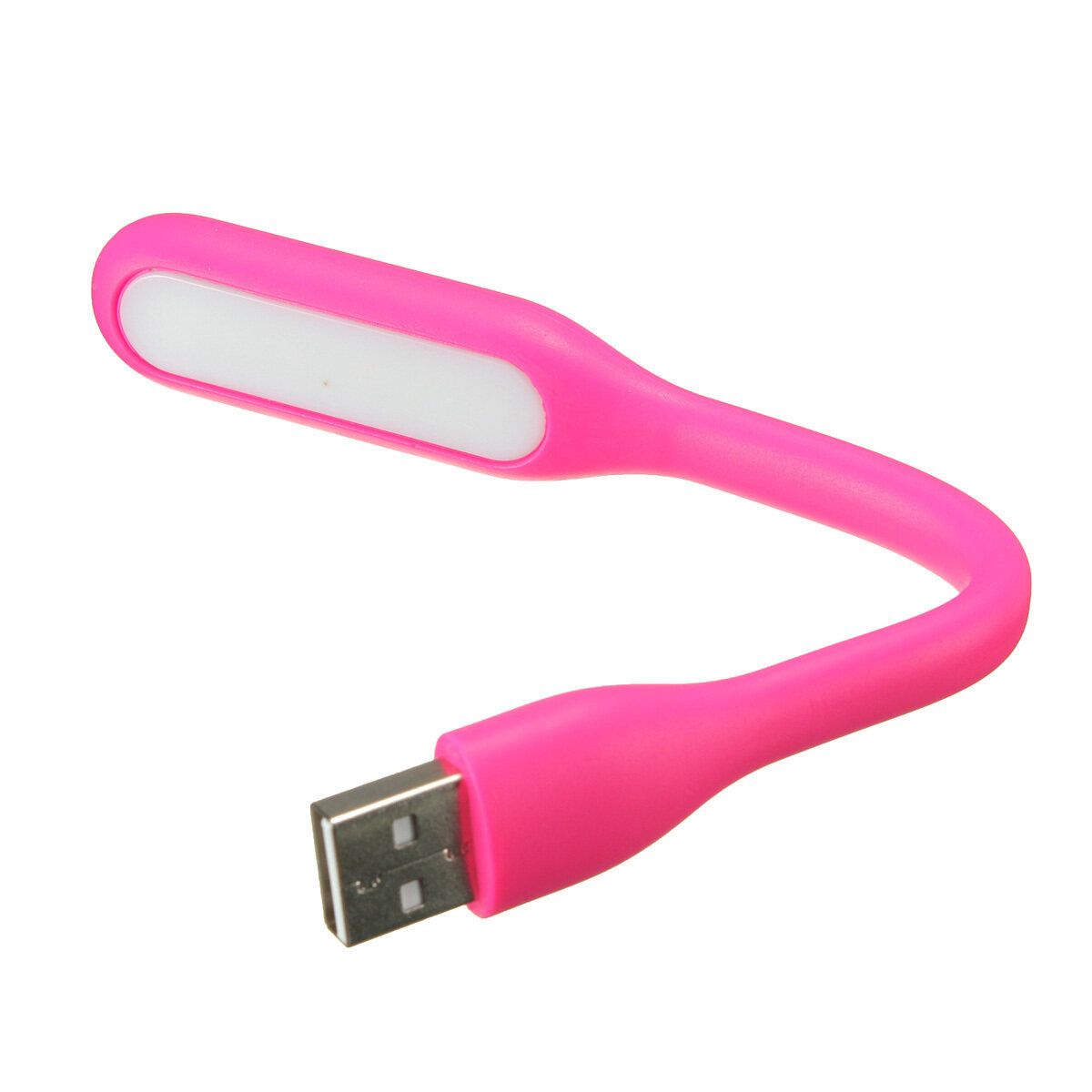 2PCS Flexible USB LED Light Lamp For Computer Keyboard Reading Notebook PC Laptop (Pink)