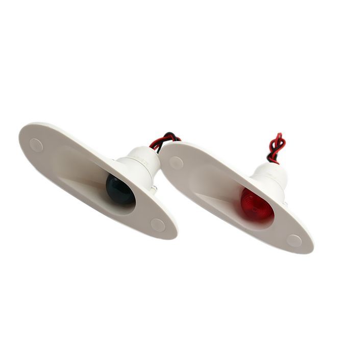 Boat Marine Nylon Flush Mount Red Green Bow Side Navigation Lights