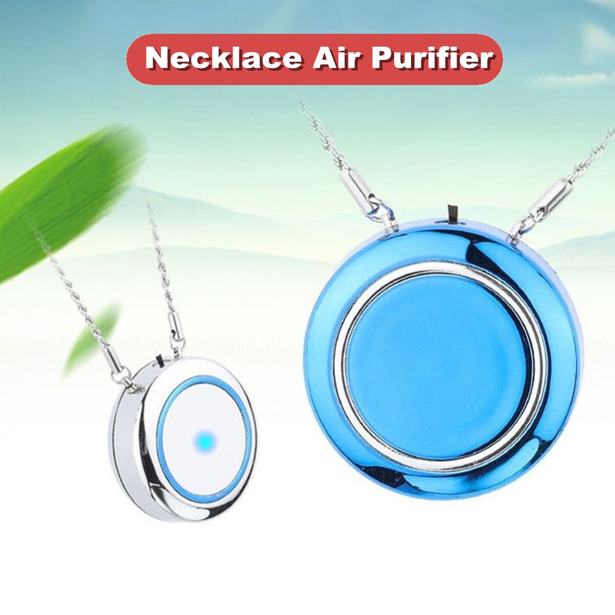 Personal Portable Air Purifier USB Necklace Ioniser Air Fres