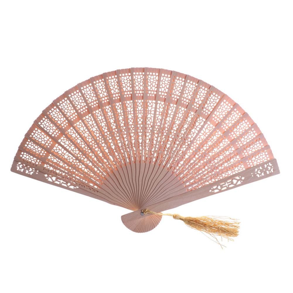 Carved Fan Wedding Favors Home Hand Multi Color Vintage Bridal Hollow Party 1PC Fan Fan Decor Pocket Wood Foldable Gifts Chinese