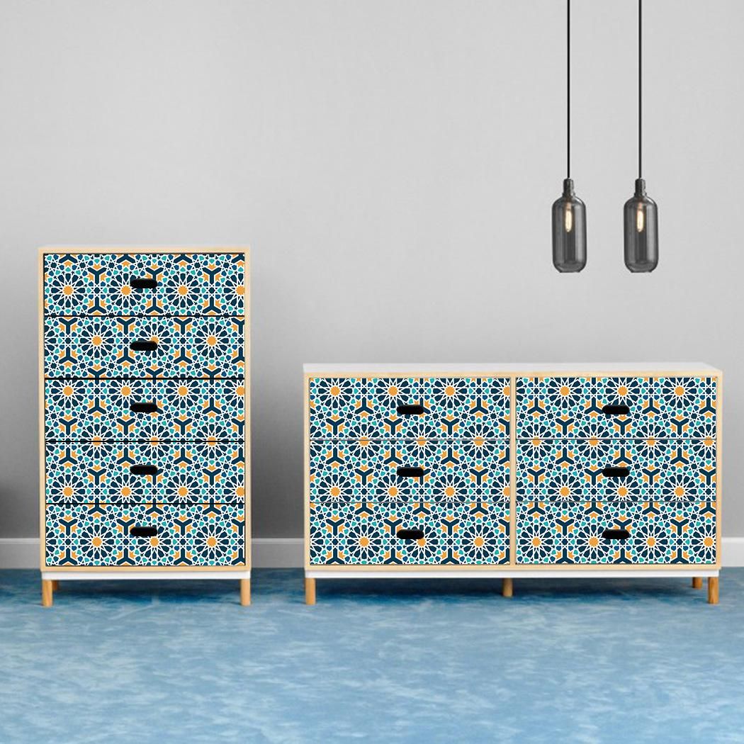 Watercolor Flower Terrazzo Living Room Bedroom Self-Adhesive and Removable Wallpaper (45cm * 300cm)