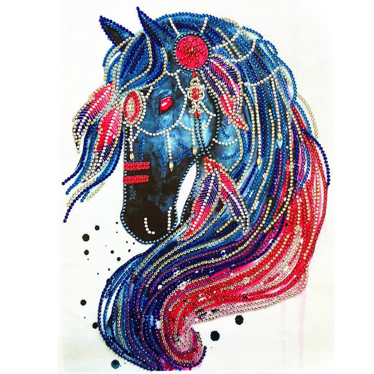 5DRainbow Horse Special-shaped Drill DIY Diamond Crystal Rhinestone Kit