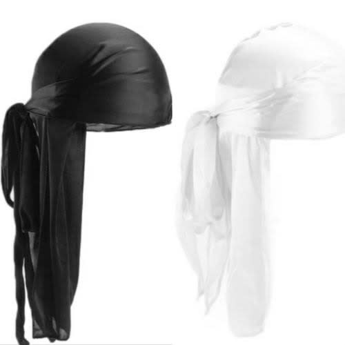 2 In 1 Silky Durag Black And White