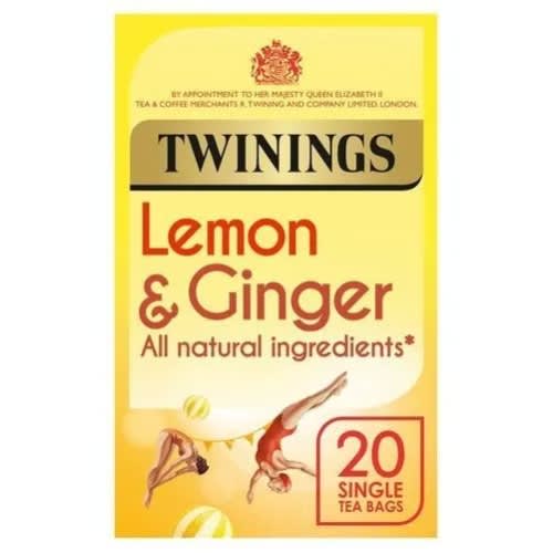 Lemon And Ginger Tea Bags - 20 Count -50g