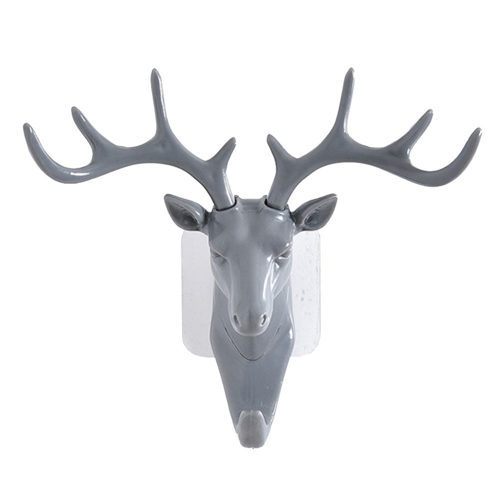 Dear Head Wall Hanger Animal Antler Self Adhesive Door Hook