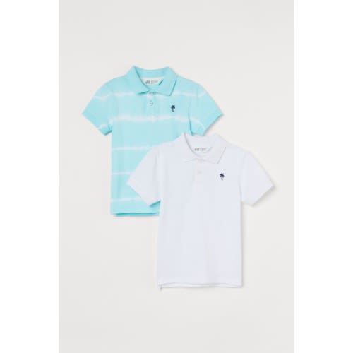 2 In 1 White And Blue Stripe Polo For Boys