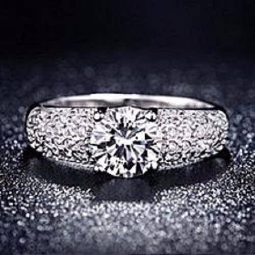 Evys Fashion Crystal White Filled Engagement Ring