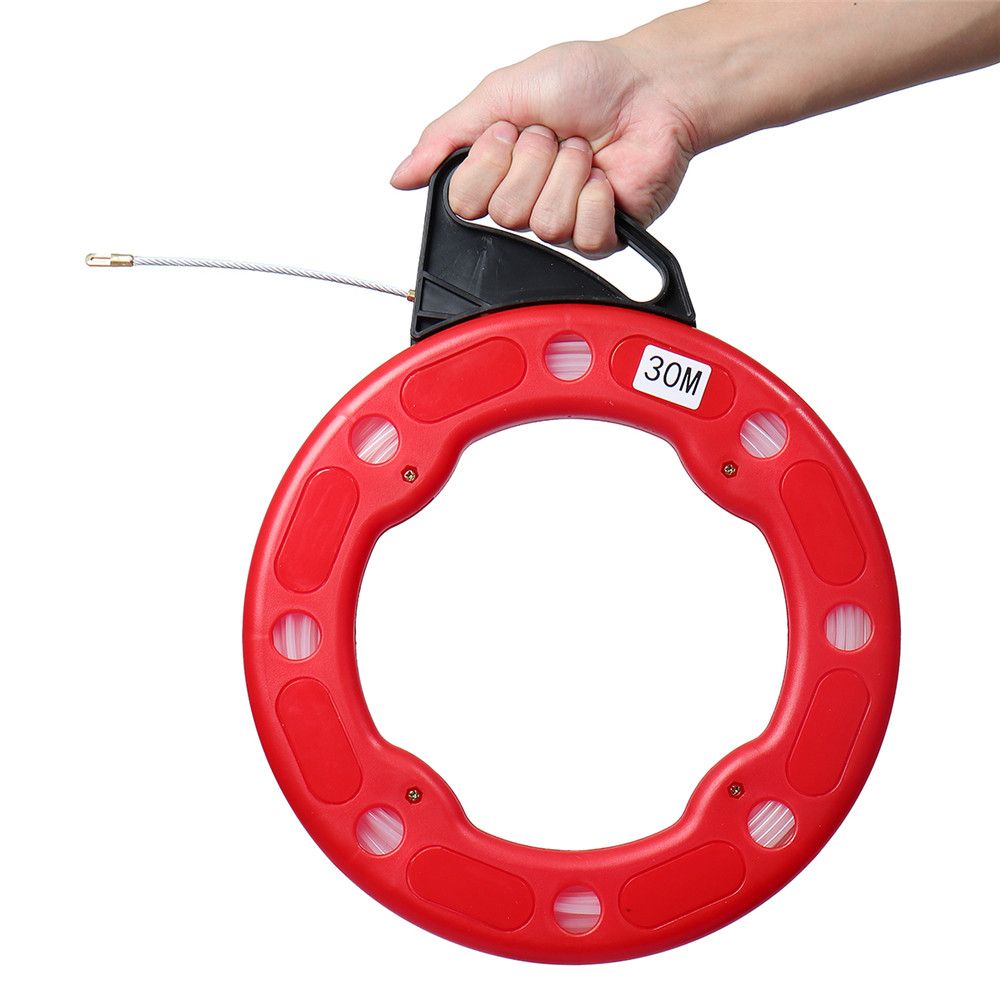 Fiber Fiberglass Tape 4mm Reel Puller 30M Nylon Fish Glass