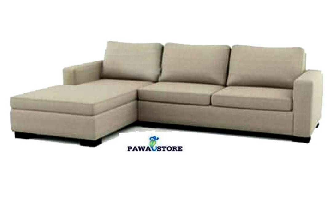 5 Seater L Shape Fabric Sofa (CREAM) (Delivery To Lagos Only)
