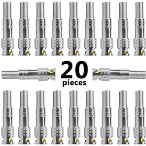 Cctv Bnc Connectors For Surveillance Camera - 20 Pieces
