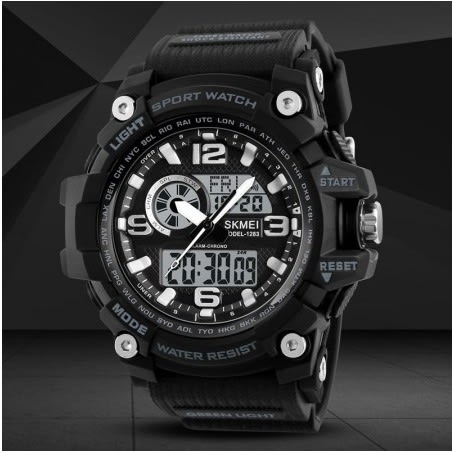 Digital Rubber Strap Sport Men's Wrist Watch