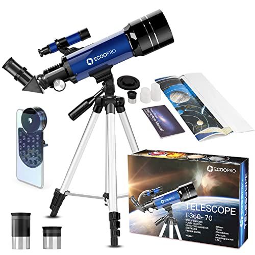 Telescope For Kids Beginners Adults 70mm Astronomy Refractor