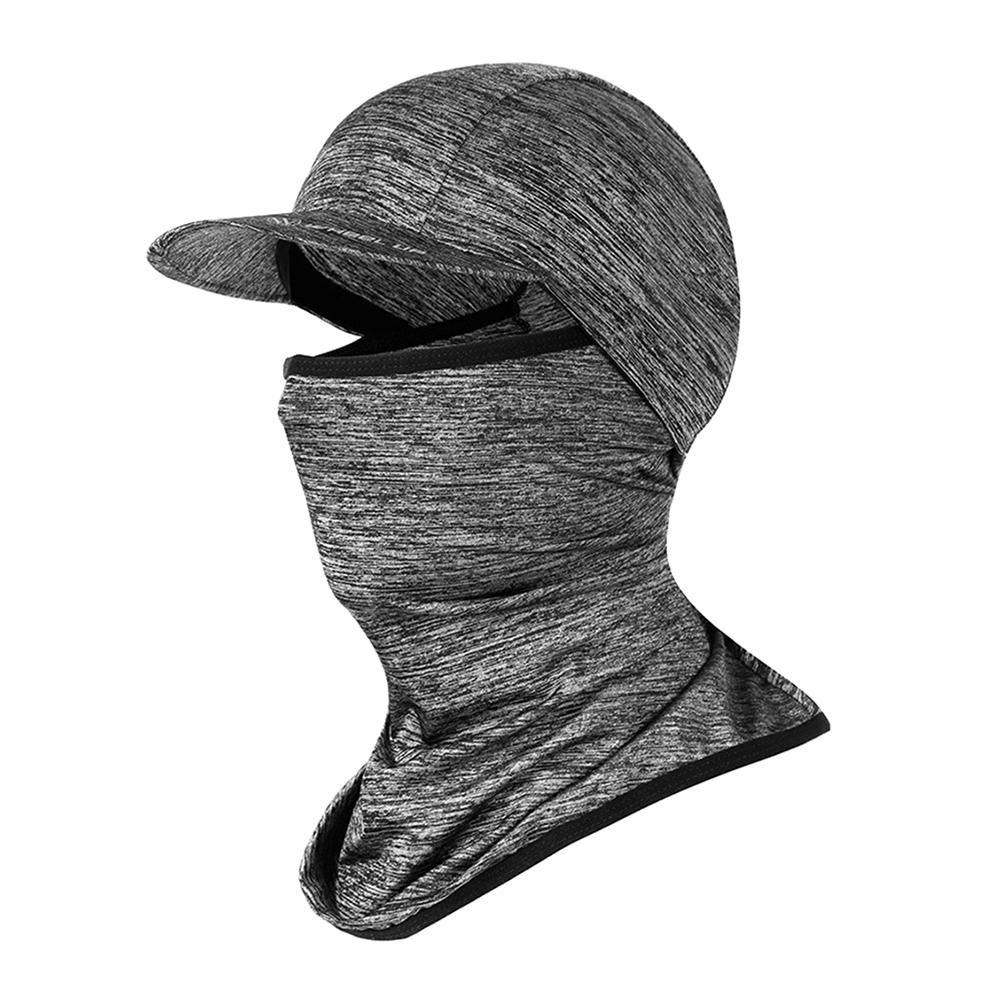 Outdoor Cycling Fishing Sun Protection Hood Face-Linen Grey