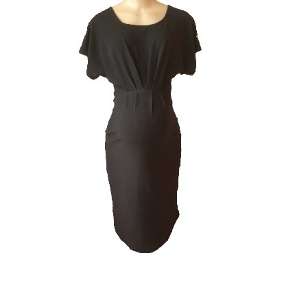 Black Kimono Sleeve Maternity Dress