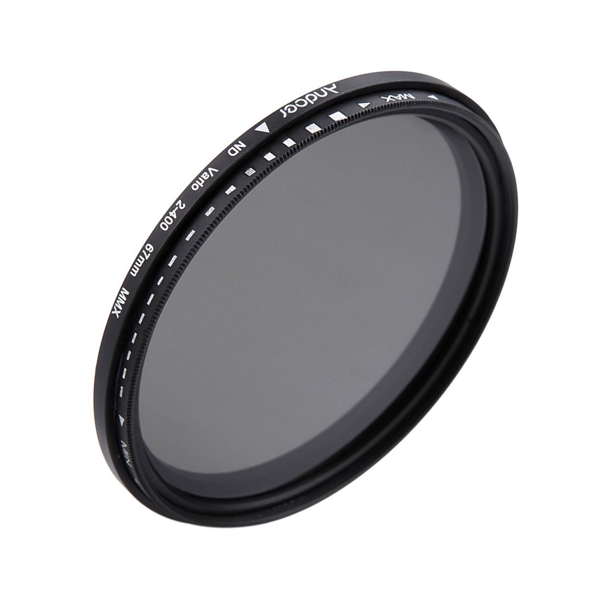 Andoer 67mm ND Fader Neutral Density Adjustable ND2 to ND400 Variable Filter for DSLR Camera