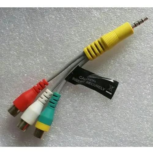 3.5mm Mini AV Male To 3 RCA Female