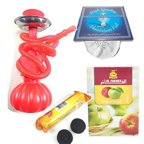 Complete Unbreakable Silicone Shisha Pot-red