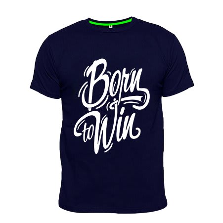 Born To Win T-Shirt - Navy Blue