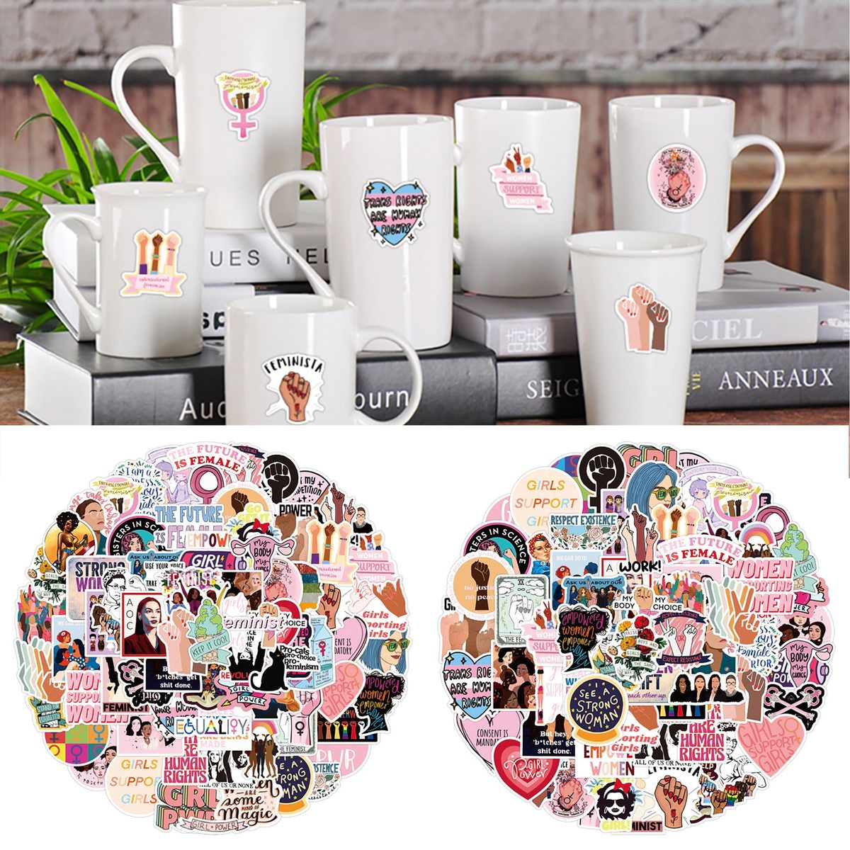 100Pcs Laptop Stickers Cartoon Graffiti Decals Water Bottle 100pcs