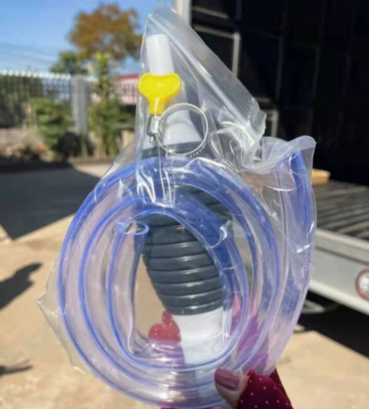 Hand Siphon Pump Petrol Water Oil Transfer Pipe Tube Tool