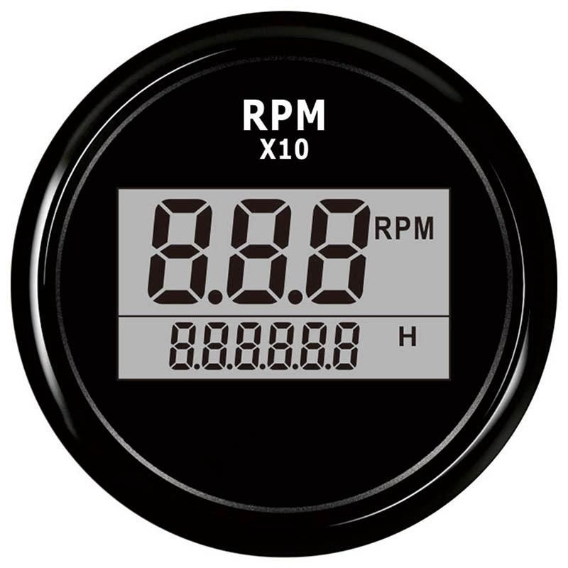 Boat LED Digital Hour Meter Marine Outboard RV RPM Meter