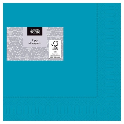 2-ply Paper Napkins 33cm 50-pack -  Blue