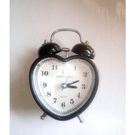 Black Heart Shaped Alarm Clock