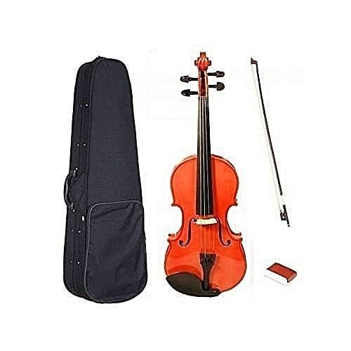 3/4 Size Violin With Bow & Natural Case - 12"