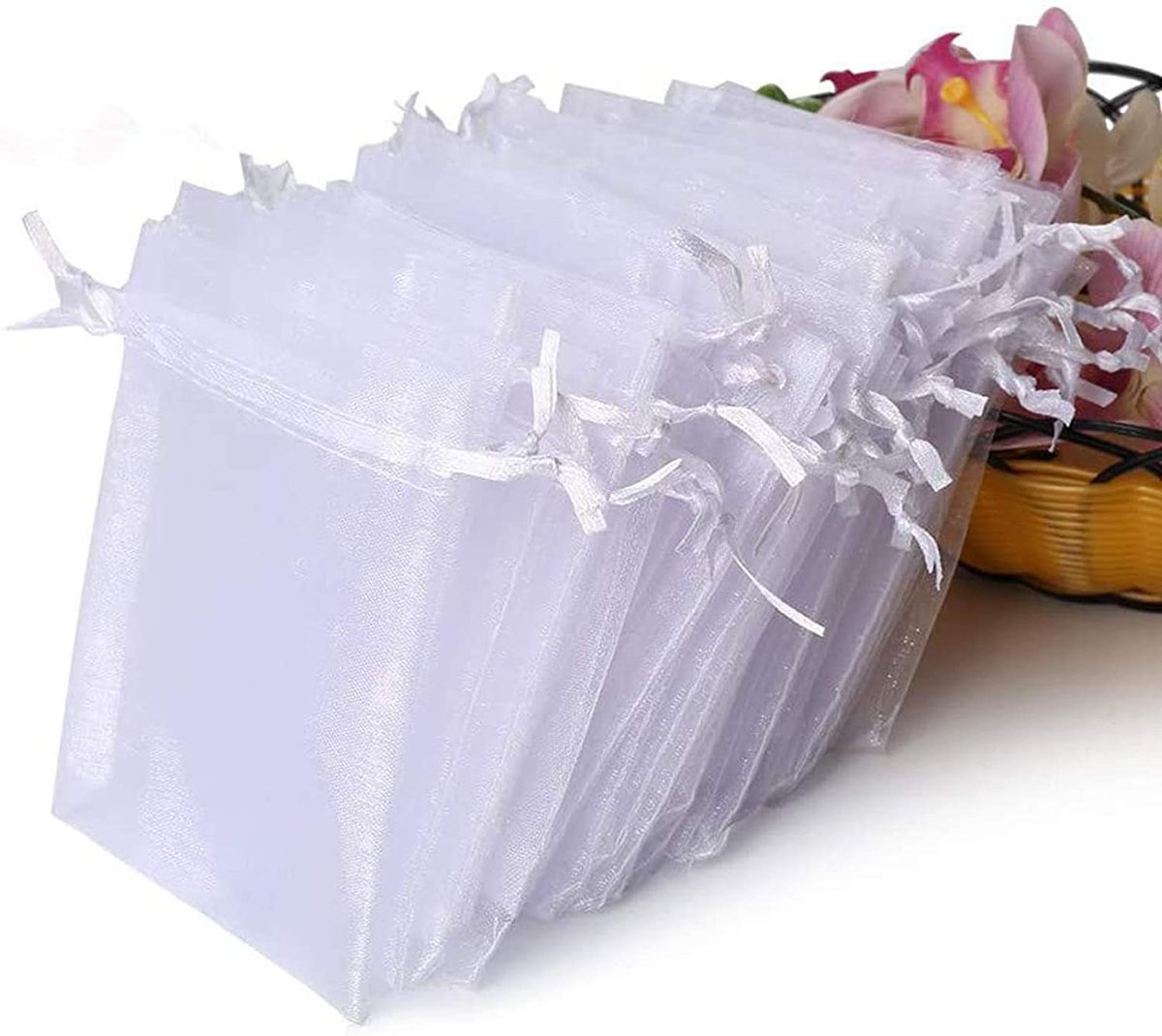 100PCS Premium Sheer Organza Bags