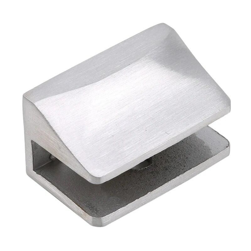 Stainless Steel Glass Clamp Glass Shelf Holder Glass Clamps Support Bracket Office Desk Glass Screen Folder Clip Home Supplies