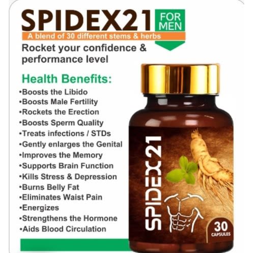 Faforlife Spidex21- Strong Erection Therapy For Men - 30 Capsules