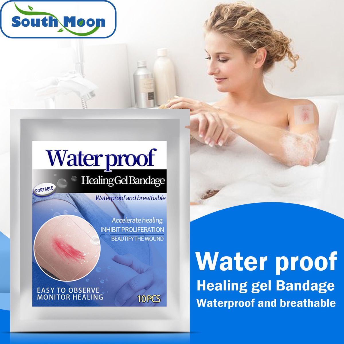 10Pcs Waterproof Healing Bandage Adhesive Protect Wound