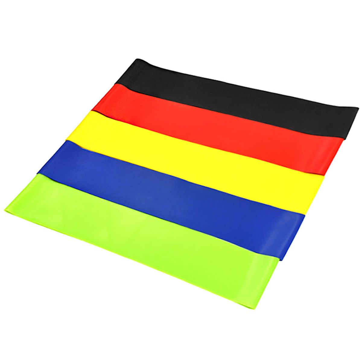 Set Of 5 Exercise Resistance Loop Bands With Carry Bag Latex
