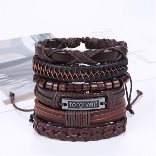 Forgiven Braided Bracelet-5 Pieces