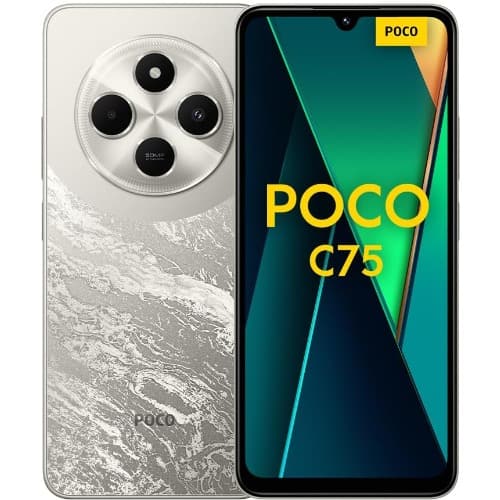 POCO C75 - 6.88" - 128GB ROM - 6GB RAM - 4G LTE - Dual SIM - Fingerprint - 5160mAh - Gold