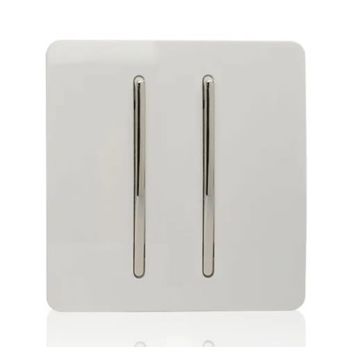 2 Gang Switch - Silver