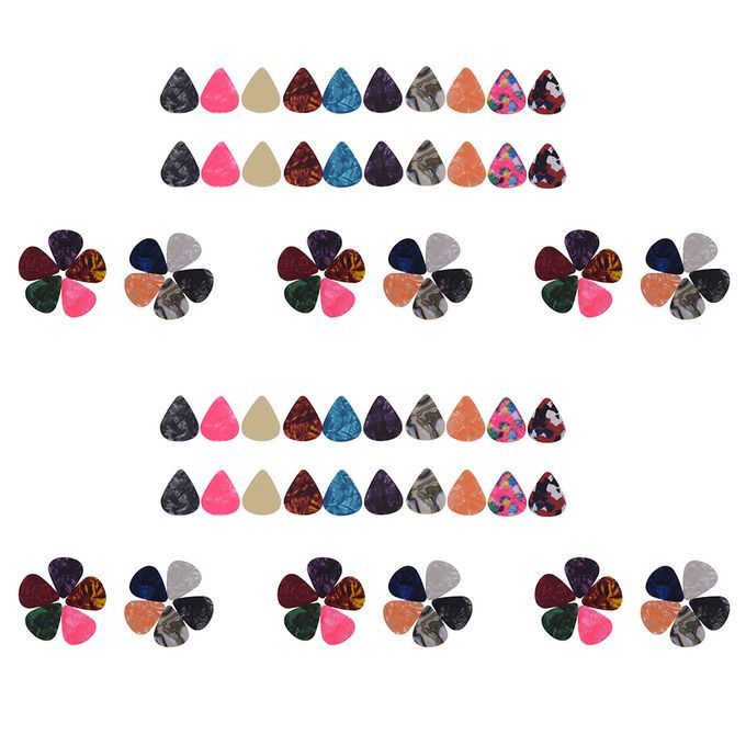 100pcs/pack Colorful Celluloid Guitar Picks For Bass.