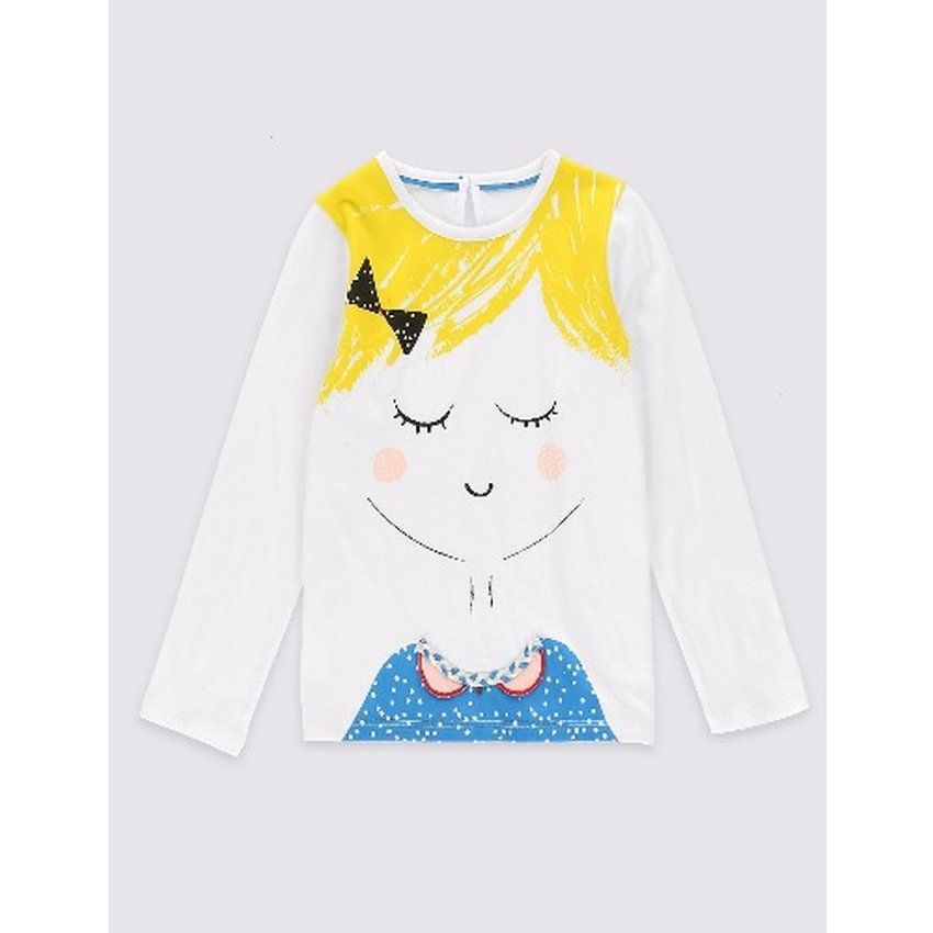 M&S - Pure Cotton Long Sleeve T- Shirt