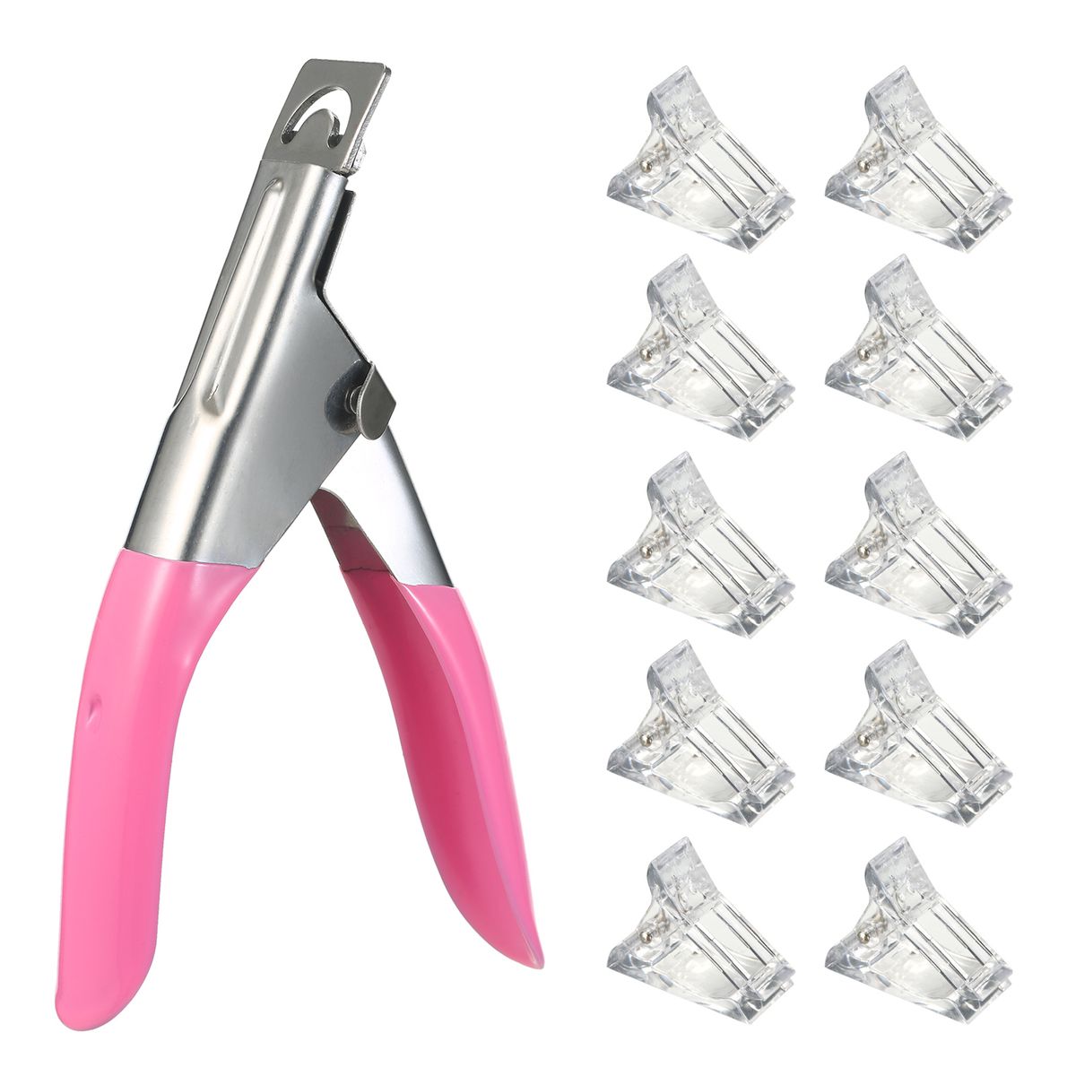 10PCS Nail Tips Clip Quick Building Extension Nail Clips