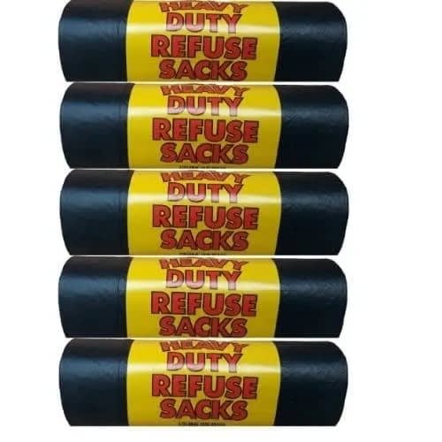 Heavy Duty Refuse Sacks - 5 Rolls
