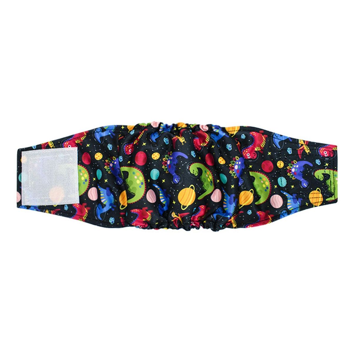 Stylish Washable Male Dog Belly Band Diapers Adjustable for Training Black