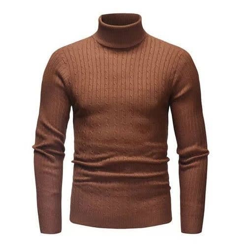 Unisex Turtle Neck Top Brown