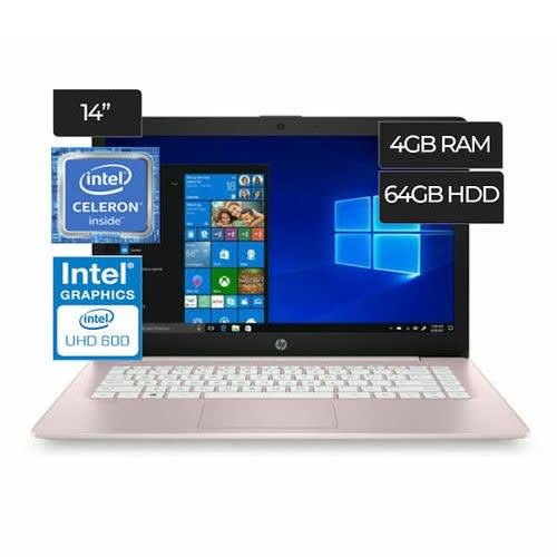 Stream 14 Intel Celeron 4GB RAM - 64GB SSD  - Windows 11 + Hp Mouse