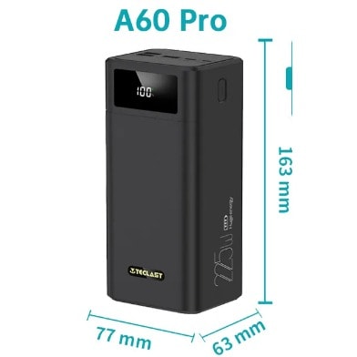 4 Input/Output 3.0 Power Bank - 57000mAh - Black